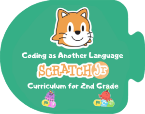 Green Coding as Another Language Scratch Junior Curriculum for second grade green block piece.