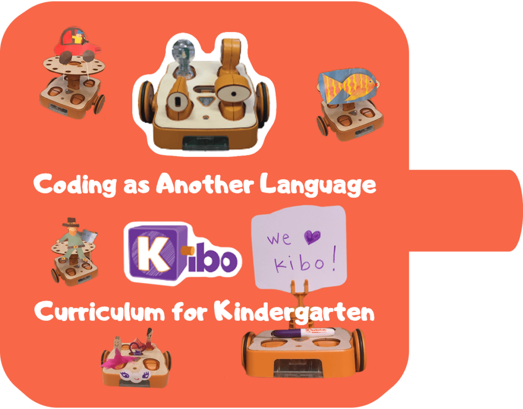 Coding as Another Language Curriculum for Kindergarten orange block piece.