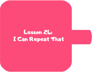 Pink Lesson 24 block piece.