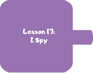 Purple Lesson 17 block piece.