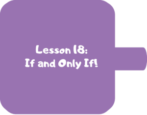 Purple Lesson 18 block piece.