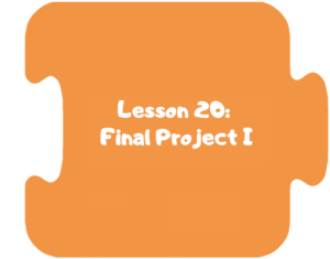Orange Lesson 20 block piece.