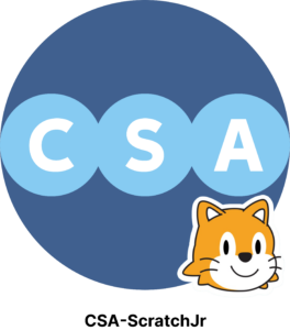 CSA logo with the scratch junior cat in the bottom right corner.