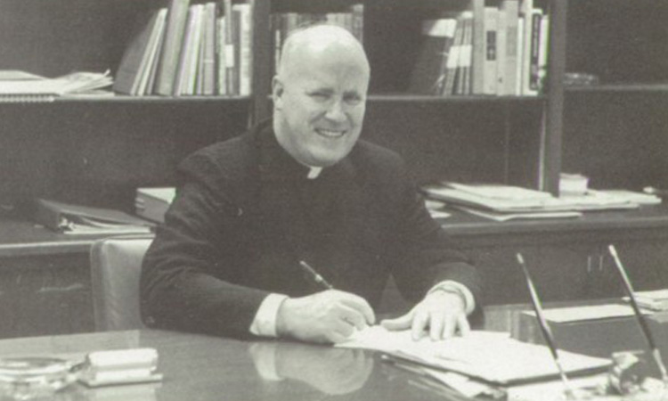 Fr. Robert J. McAuley, S.J. (1923–1993), first principal of St. John's High School. 