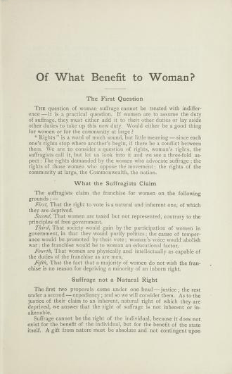 The first page of a book