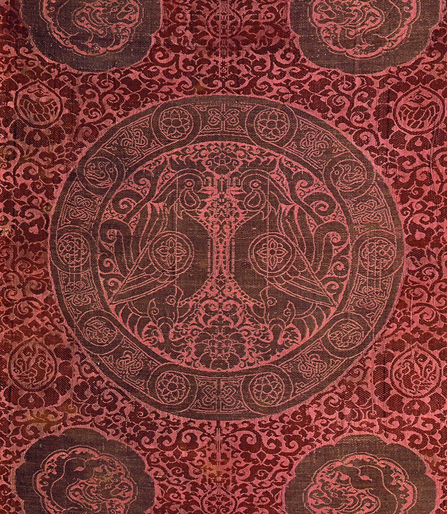 Fragment of a Silk lampas,