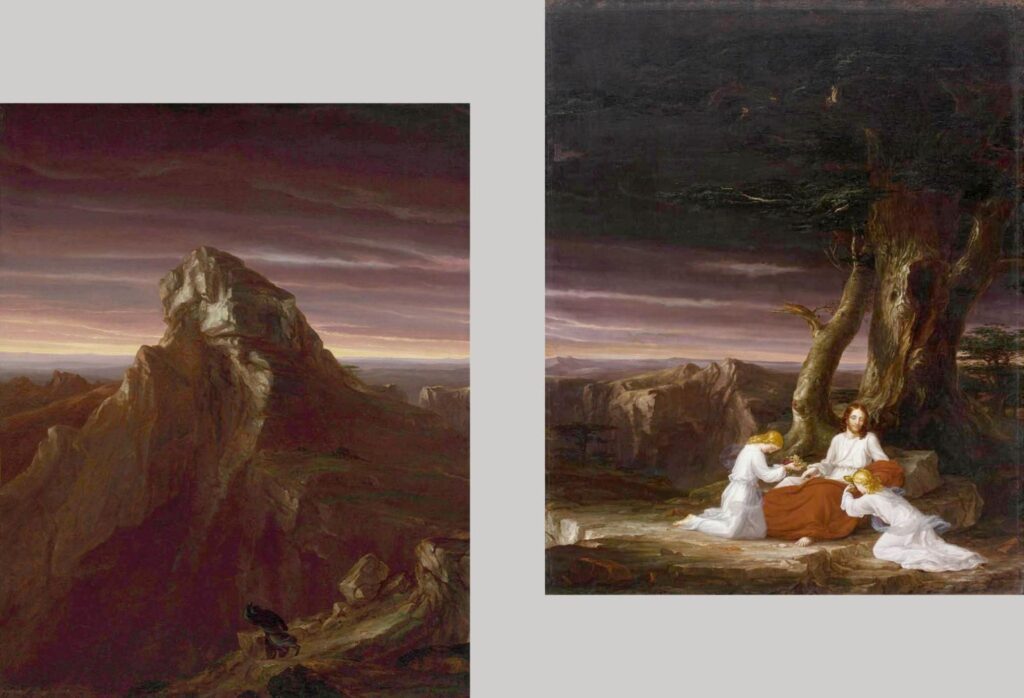 Composite image of McMullen and Worcester paintings