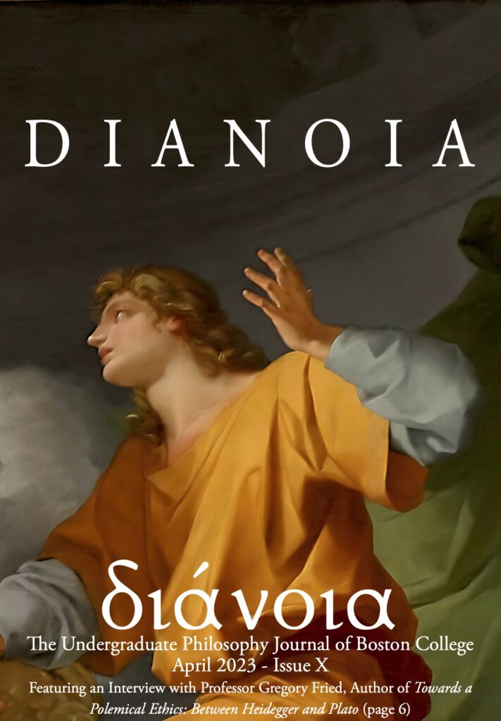 Dianoia latest cover: painted figure with long brown curls looks off to the left.
