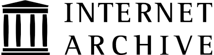 Parthanon clip art set left next to title: Internet Archive, forming their logo.
